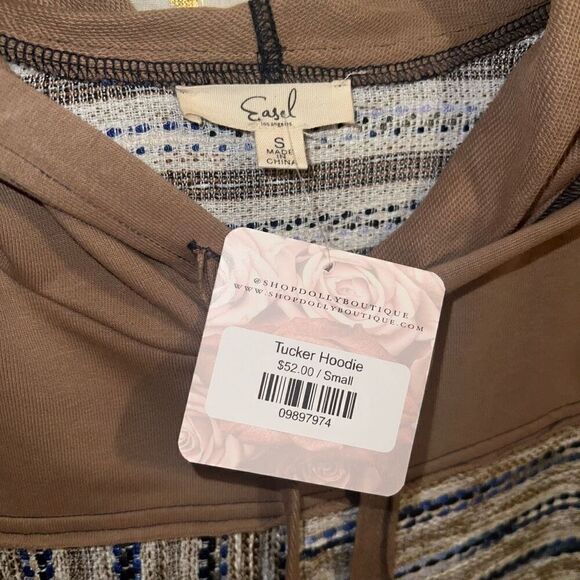 NWT Easel hoodie Tucker boho boardwalk tan surfer size S - Picture 4 of 5